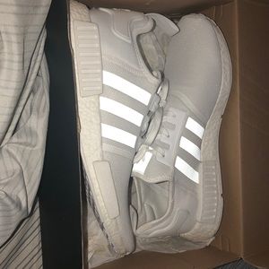 All white nmds